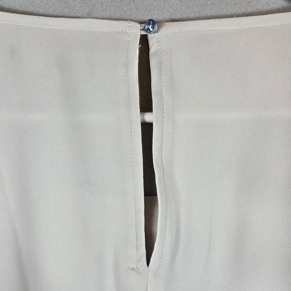 NEW The Limited Womens Vapor Blue Embellished Jewel Neck Blouse 3X Workwear - Picture 5 of 7